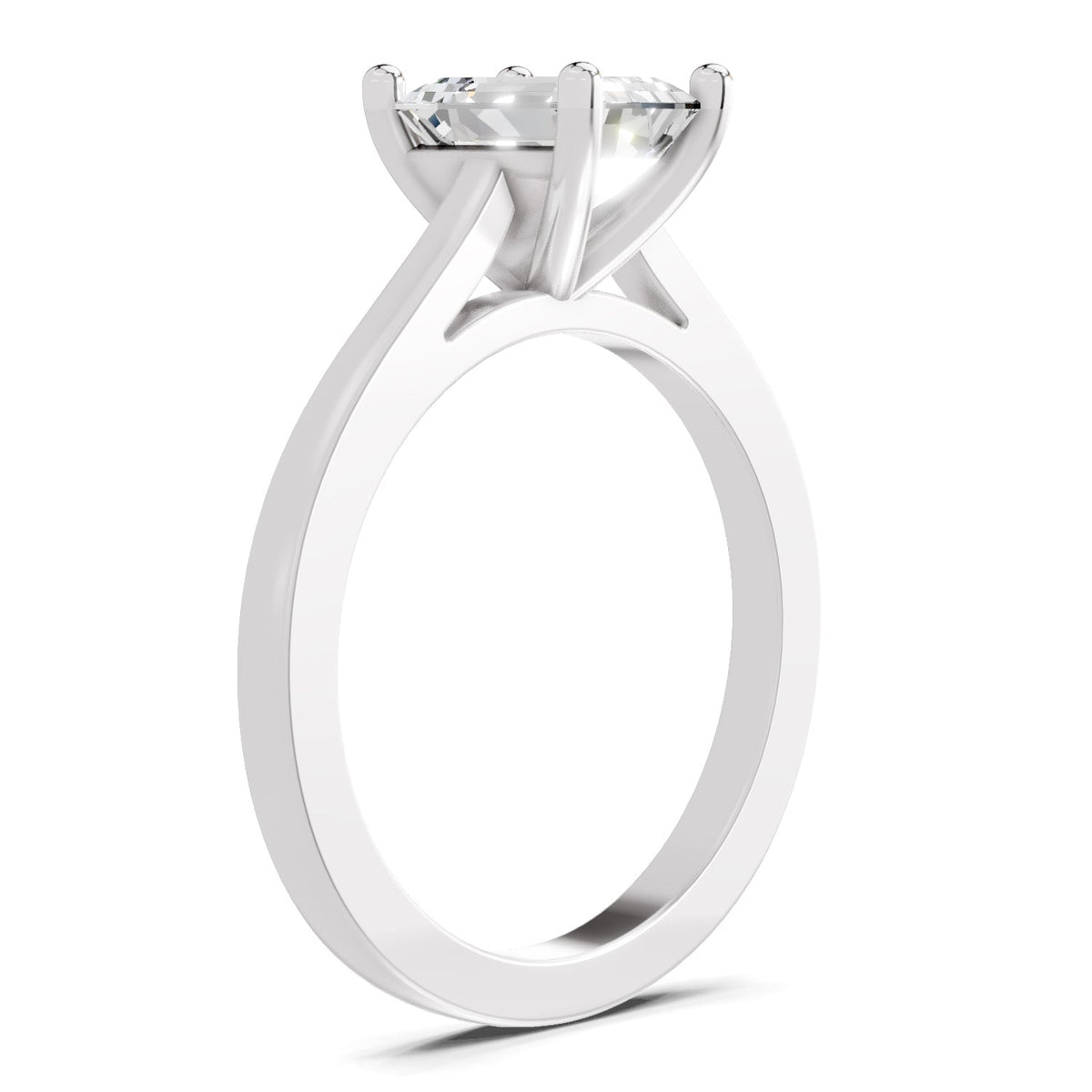 Sublime Emerald-Cut Solitaire Diamond Ring