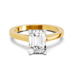 Sublime Emerald-Cut Solitaire Diamond Ring
