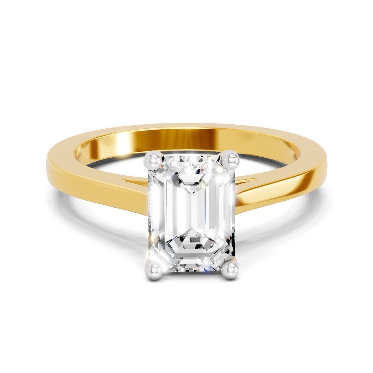 Sublime Emerald-Cut Solitaire Diamond Ring