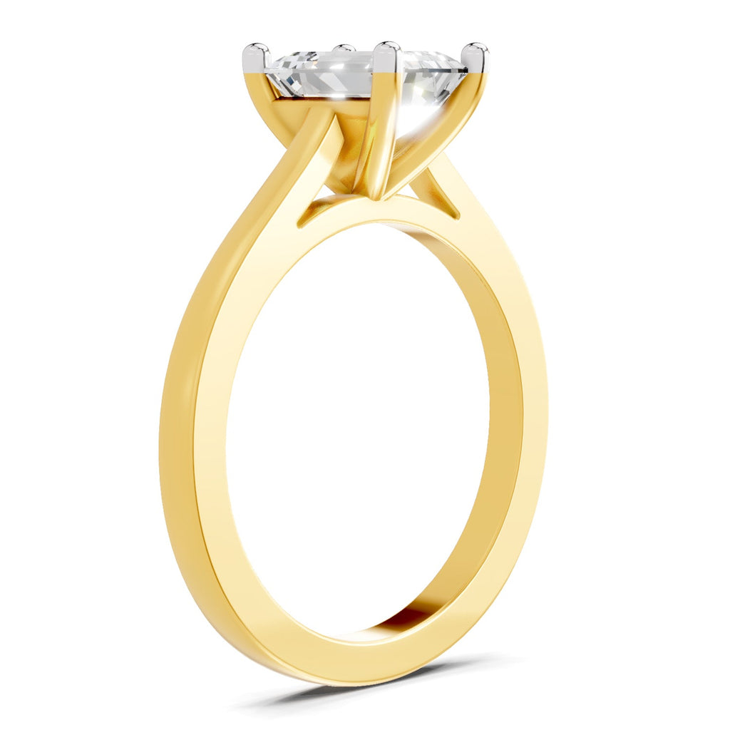 Sublime Emerald-Cut Solitaire Diamond Ring