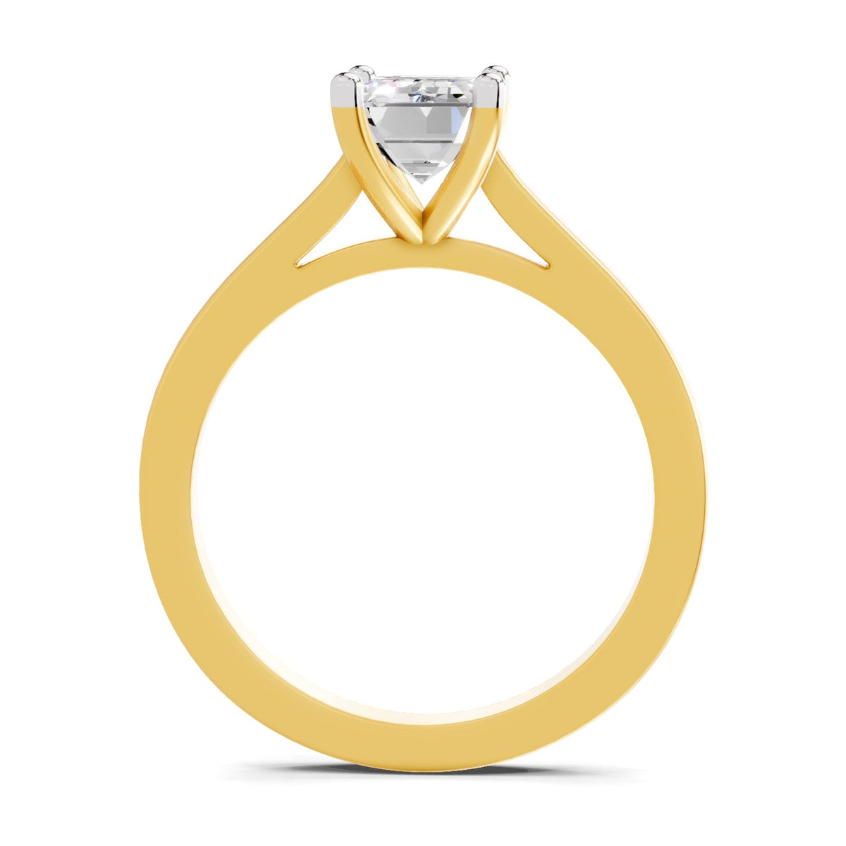 Sublime Emerald-Cut Solitaire Diamond Ring