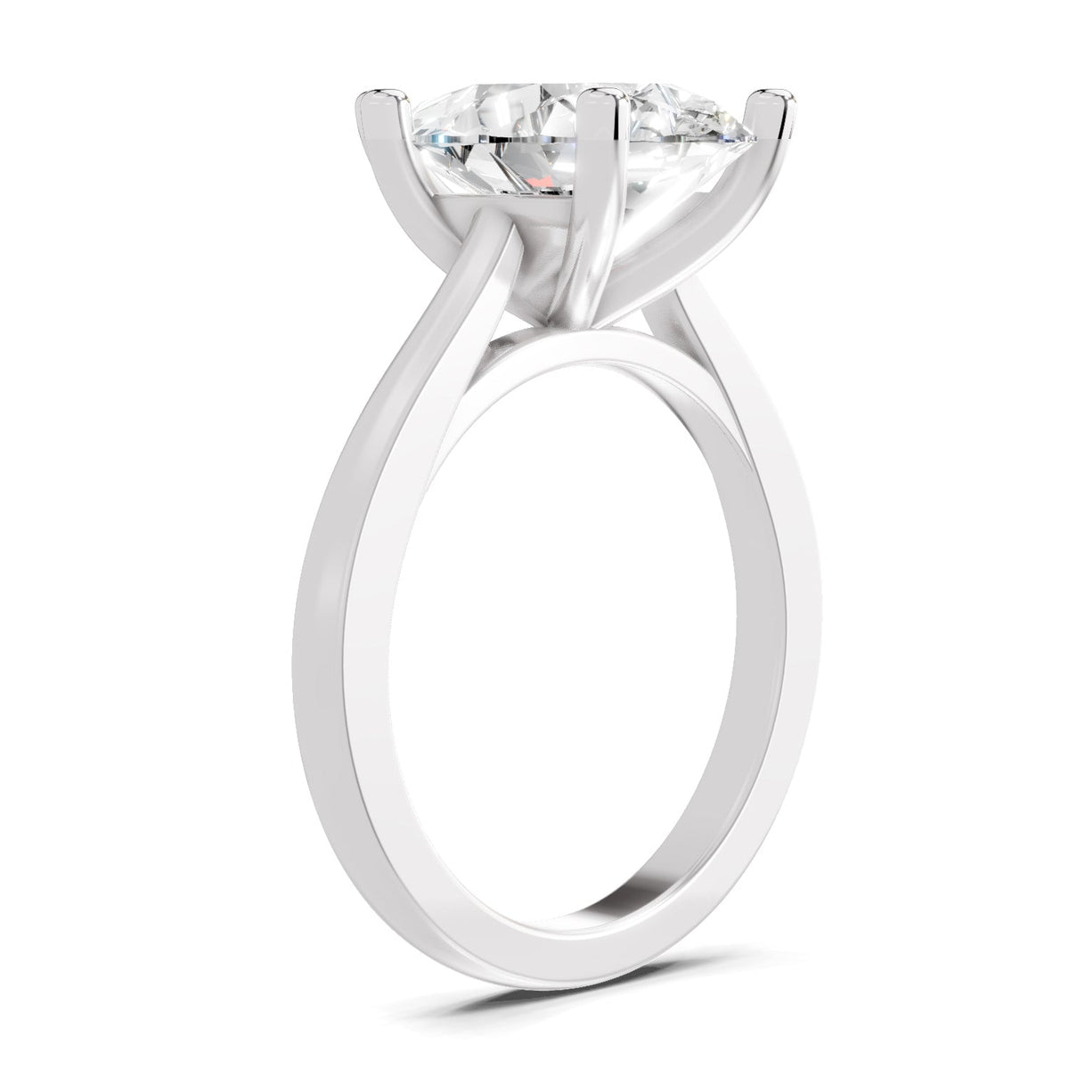 Lustrous Pear Solitaire Diamond Ring