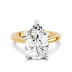 Lustrous Pear Solitaire Diamond Ring