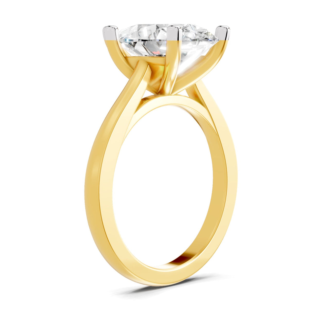 Lustrous Pear Solitaire Diamond Ring