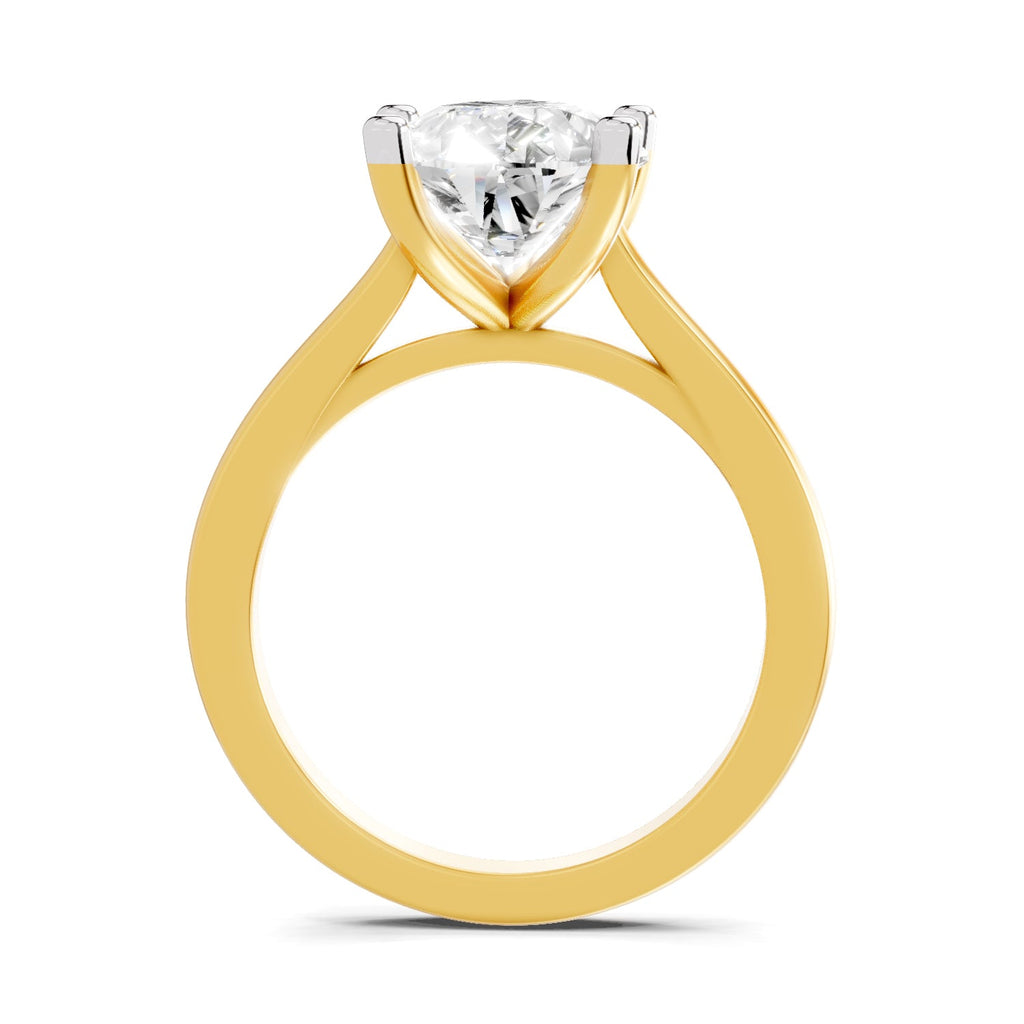 Lustrous Pear Solitaire Diamond Ring