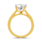 Lustrous Pear Solitaire Diamond Ring