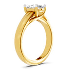 Refined Oval Solitaire Diamond Ring