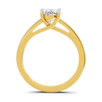 Refined Oval Solitaire Diamond Ring