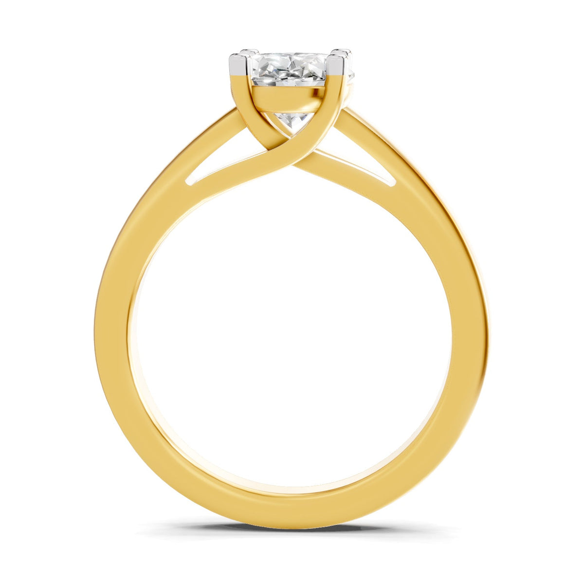 Refined Oval Solitaire Diamond Ring