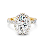 Pristine Oval Halo Diamond Ring