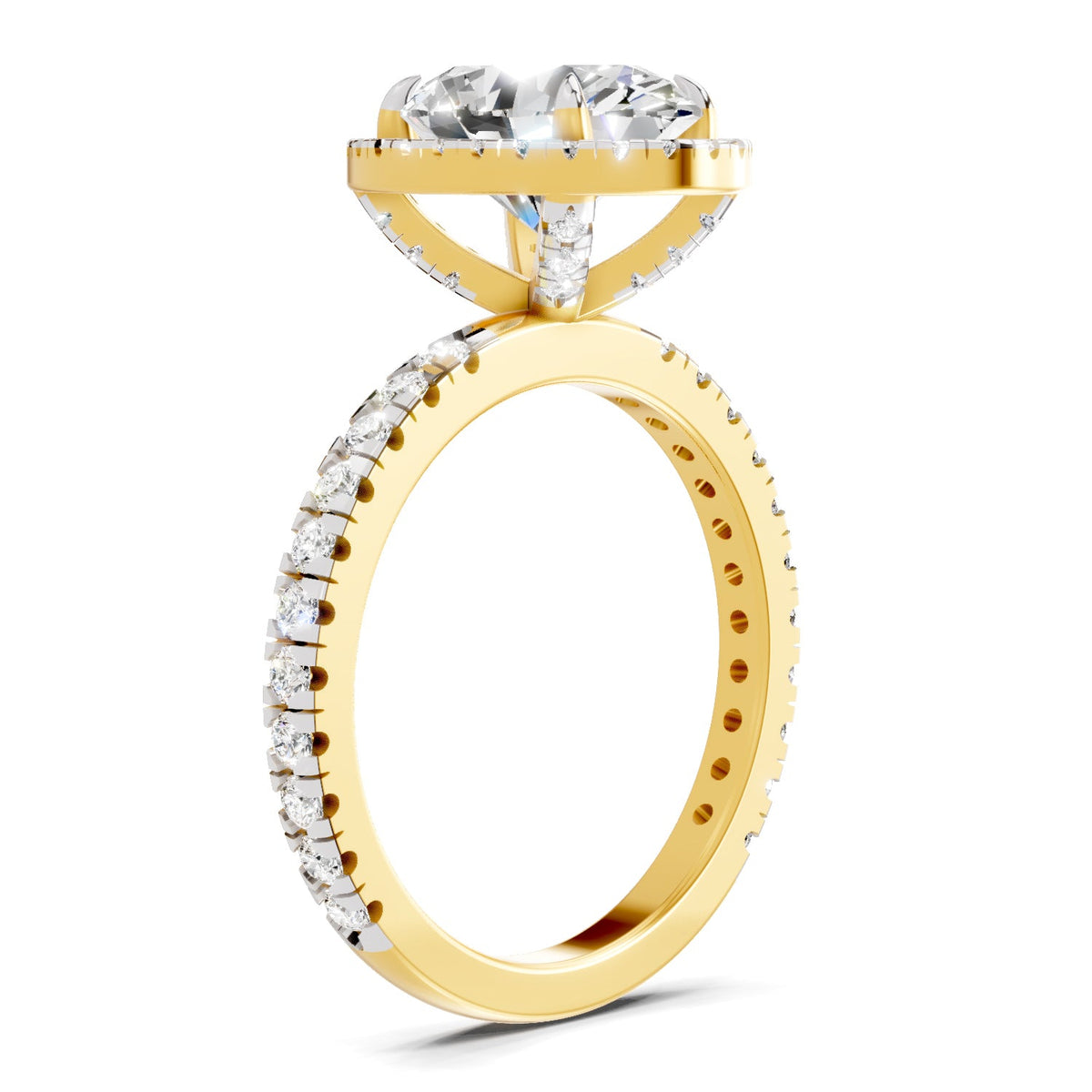 Pristine Oval Halo Diamond Ring