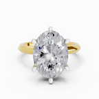 Gleaming Oval Solitaire Diamond Engagement Ring