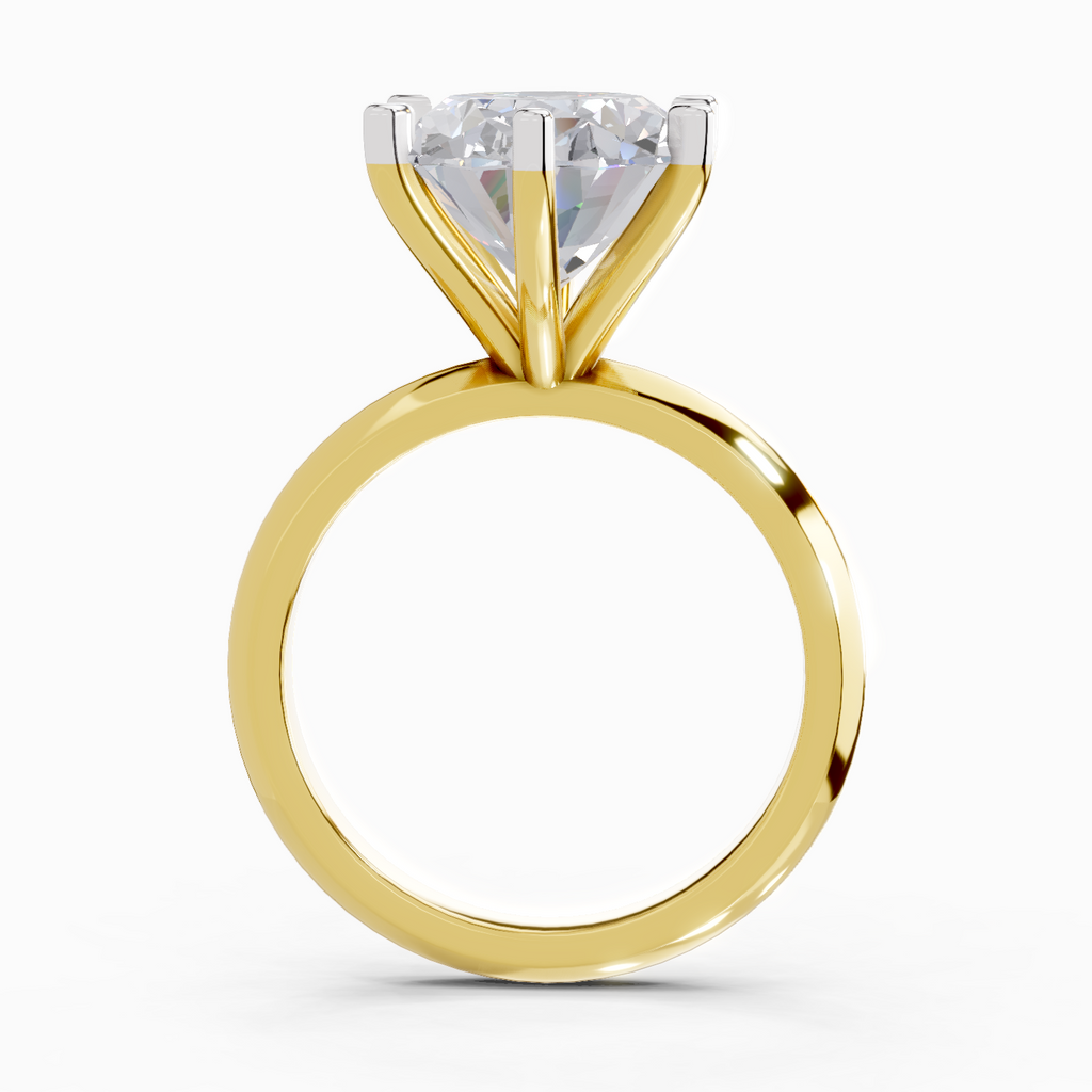 Gleaming Oval Solitaire Diamond Engagement Ring