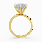 Gleaming Oval Solitaire Diamond Engagement Ring