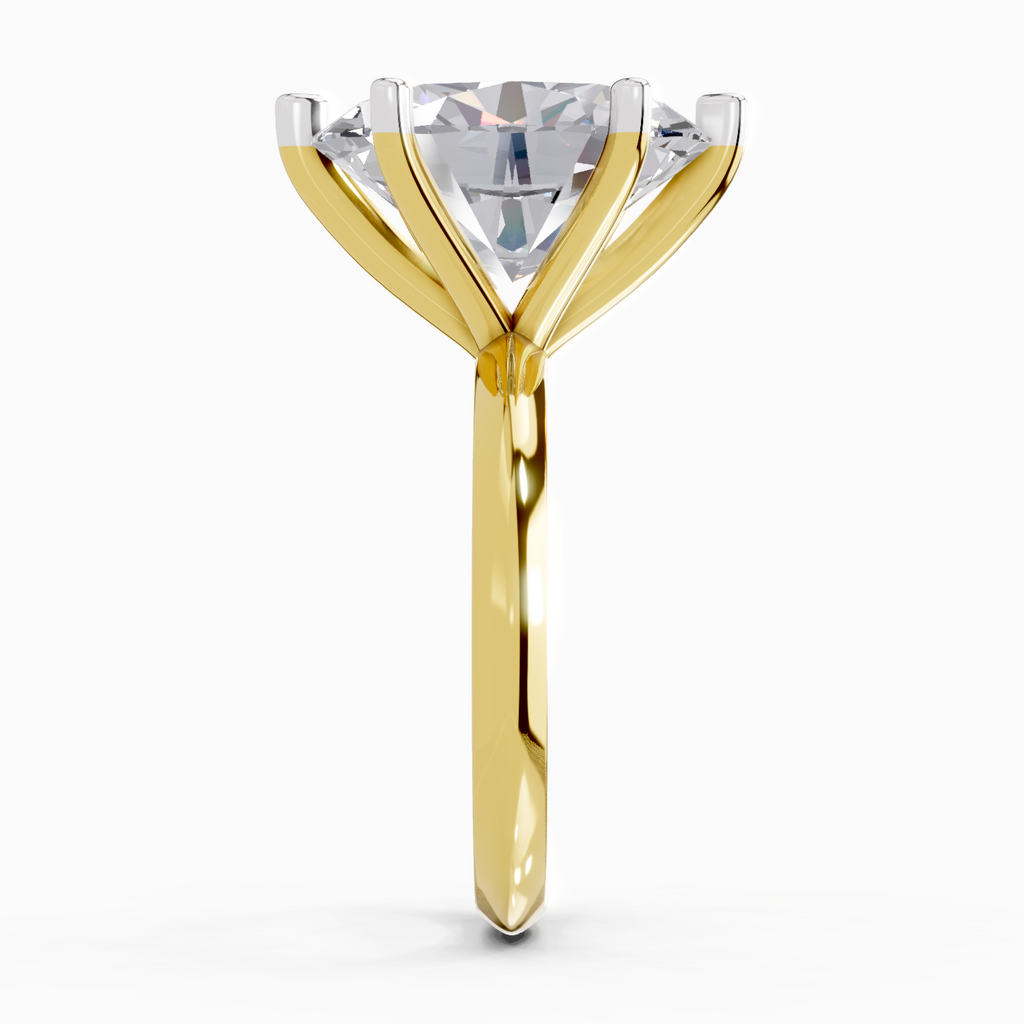 Gleaming Oval Solitaire Diamond Engagement Ring