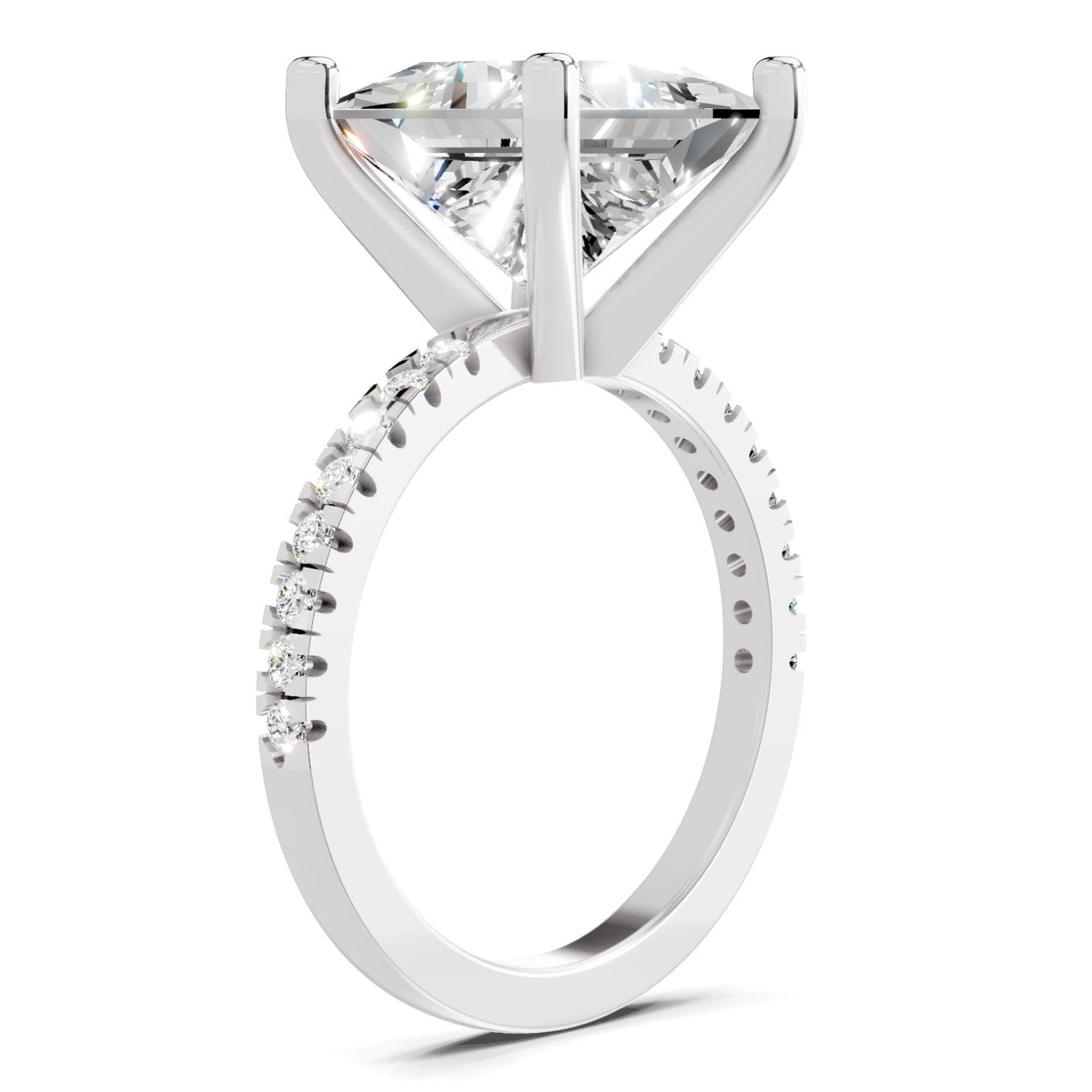 Refined Princess-Cut Solitaire Diamond Ring