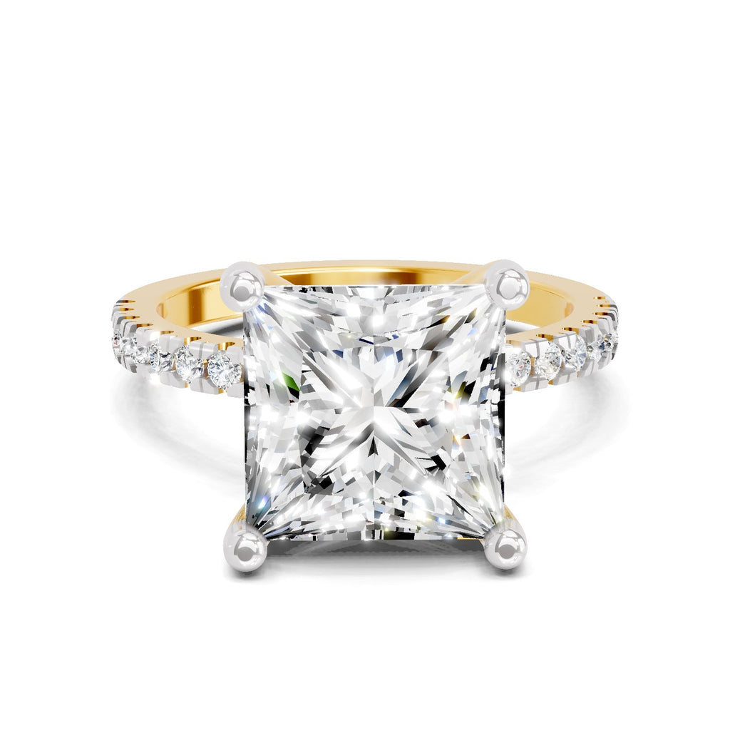 Refined Princess-Cut Solitaire Diamond Ring