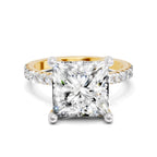 Refined Princess-Cut Solitaire Diamond Ring