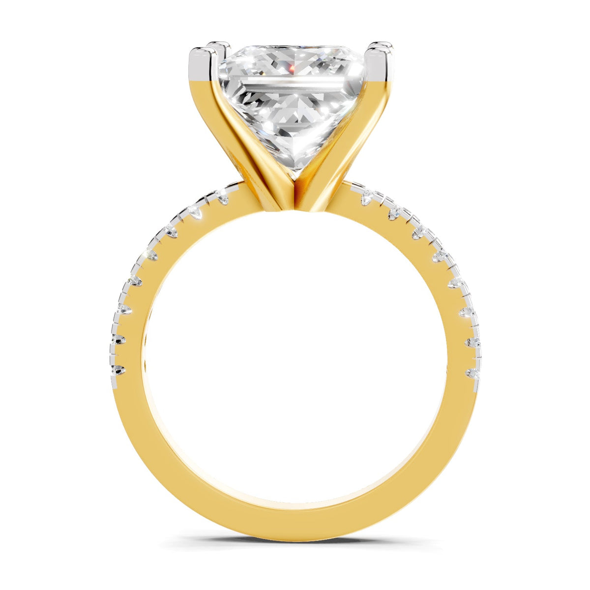 Refined Princess-Cut Solitaire Diamond Ring