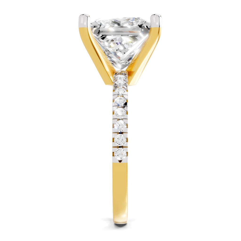 Refined Princess-Cut Solitaire Diamond Ring