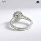 Arias by Lara Dutta Resplendent Radiant-Cut Halo Diamond Engagement Ring