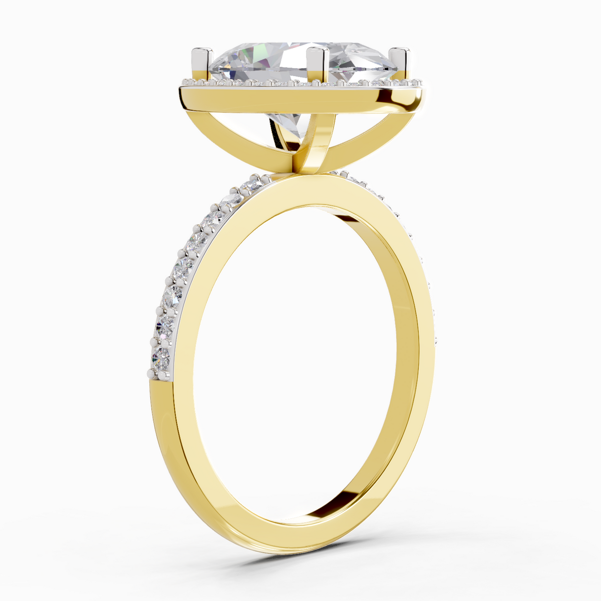 Captivating Oval Halo Diamond Engagement Ring