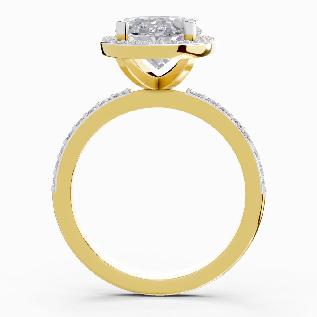 Captivating Oval Halo Diamond Engagement Ring