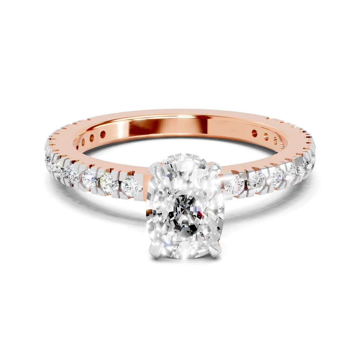 Brilliant Cushion Solitaire Diamond Ring
