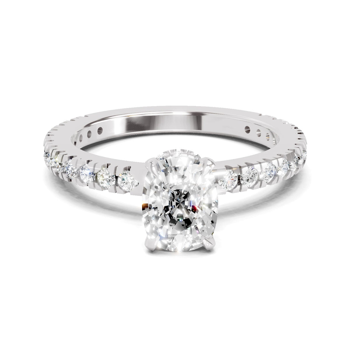 Brilliant Cushion Solitaire Diamond Ring