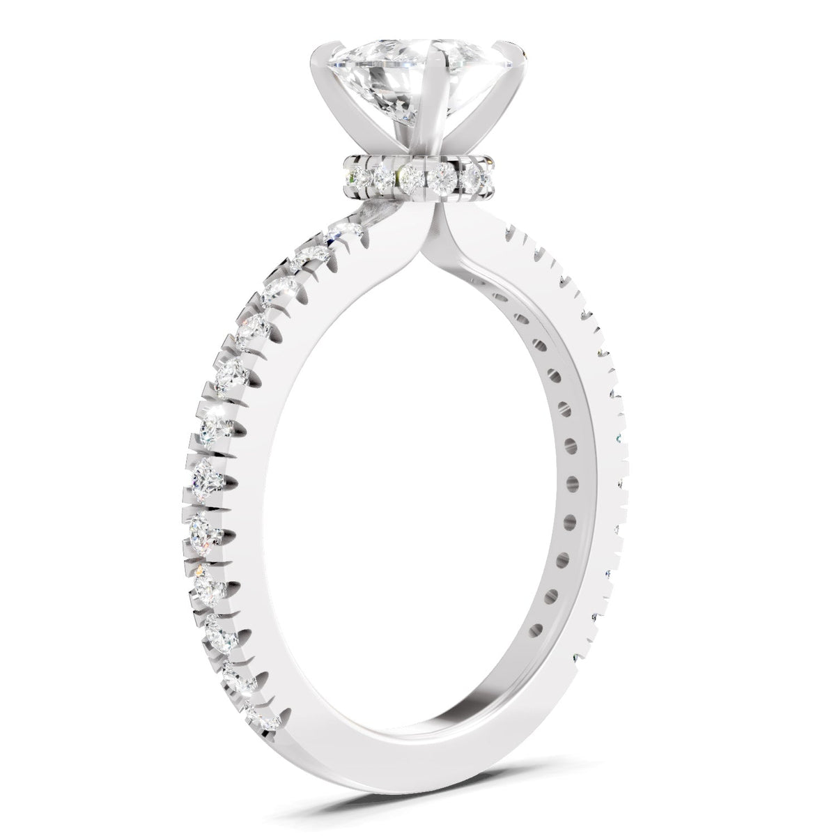 Brilliant Cushion Solitaire Diamond Ring