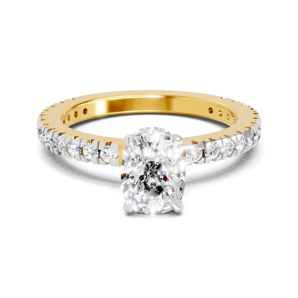 Brilliant Cushion Solitaire Diamond Ring