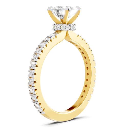 Brilliant Cushion Solitaire Diamond Ring