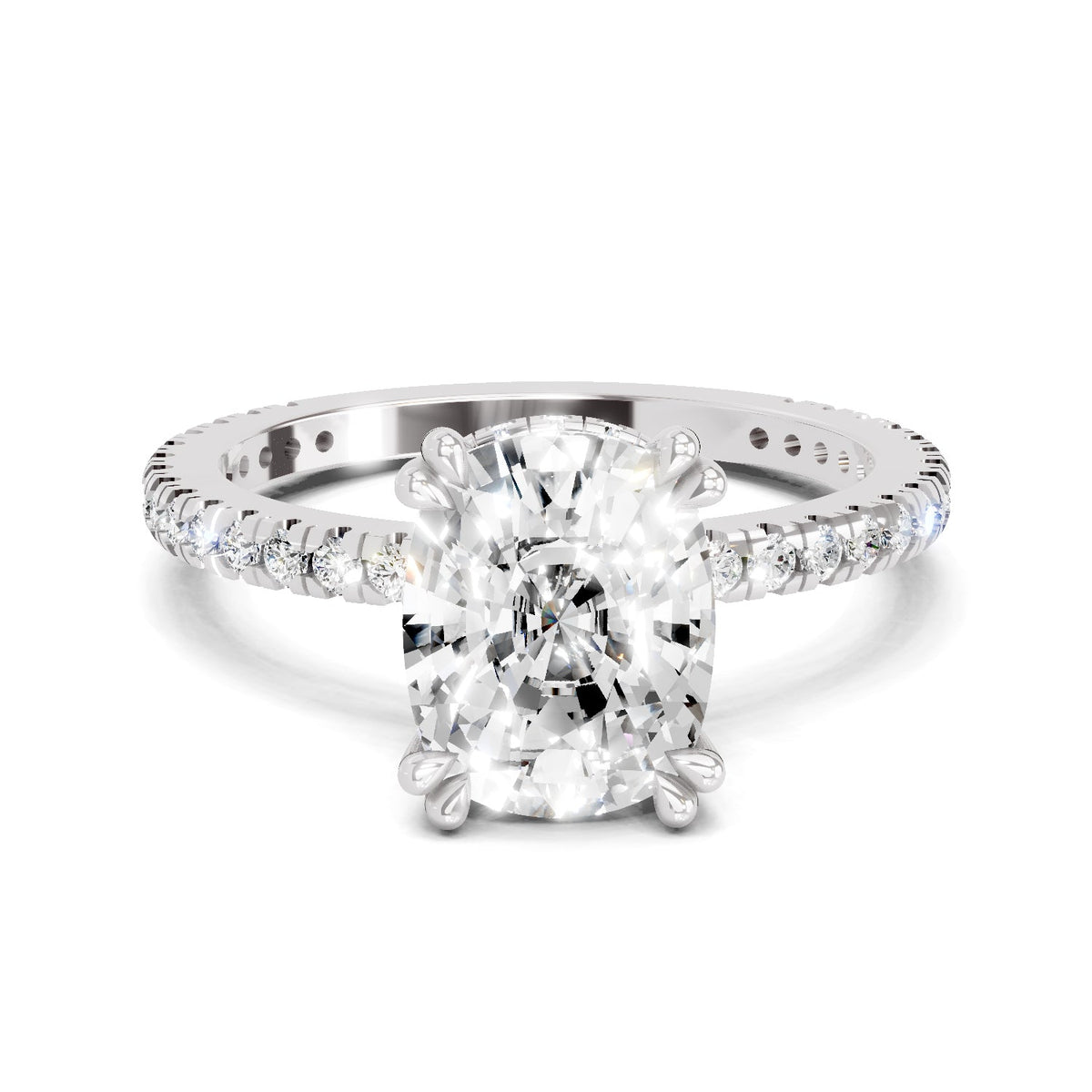 Regal Cushion Solitaire Diamond Ring