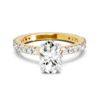 Sparkling Oval Solitaire Diamond Ring
