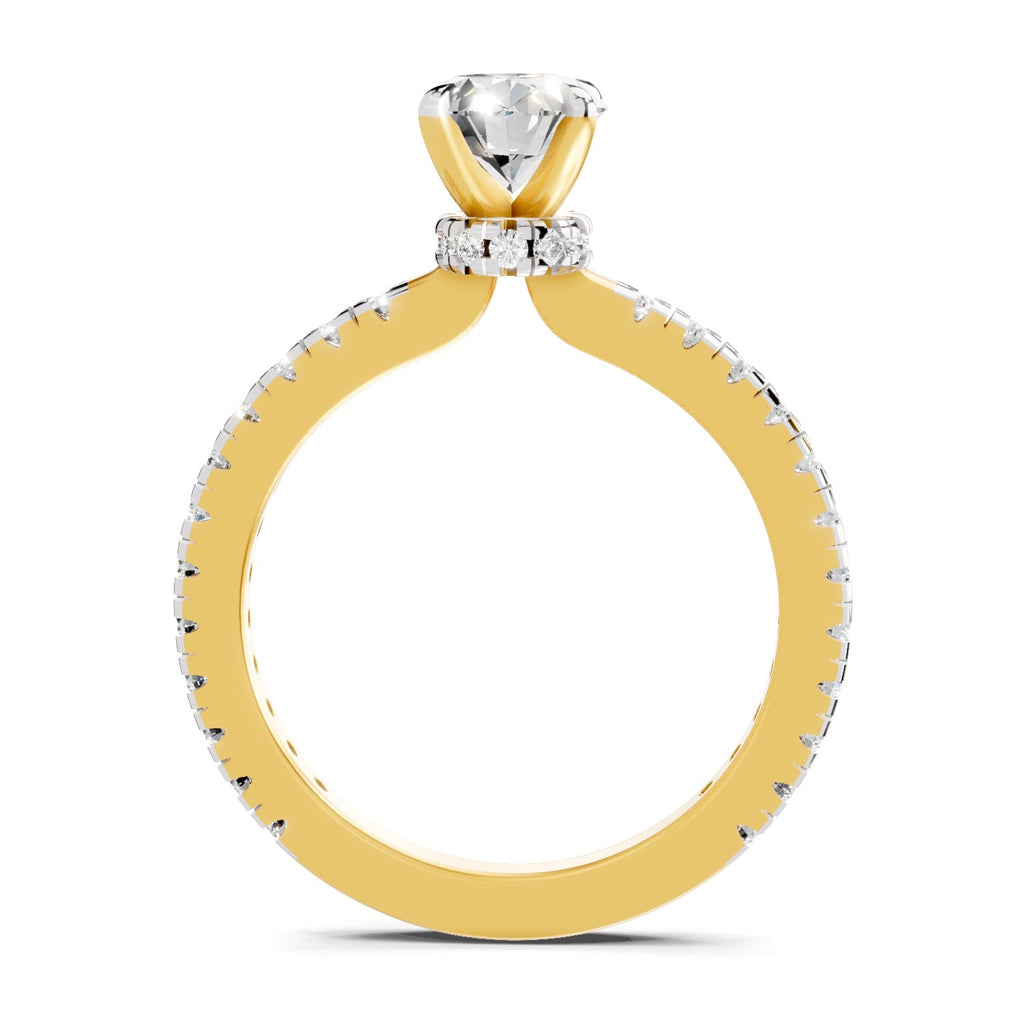 Sparkling Oval Solitaire Diamond Ring