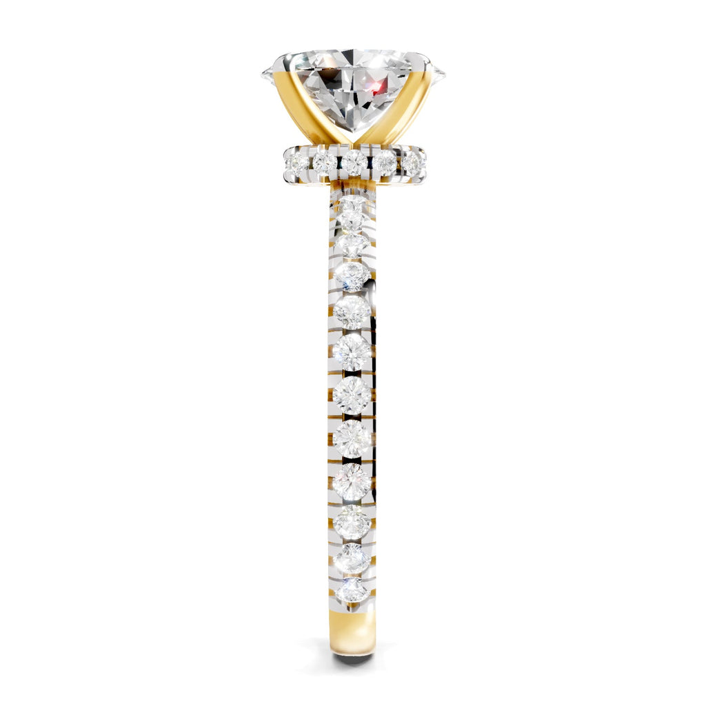 Sparkling Oval Solitaire Diamond Ring