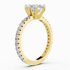 Celestial Oval Solitaire Diamond Engagement Ring
