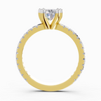 Celestial Oval Solitaire Diamond Engagement Ring