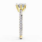Celestial Oval Solitaire Diamond Engagement Ring