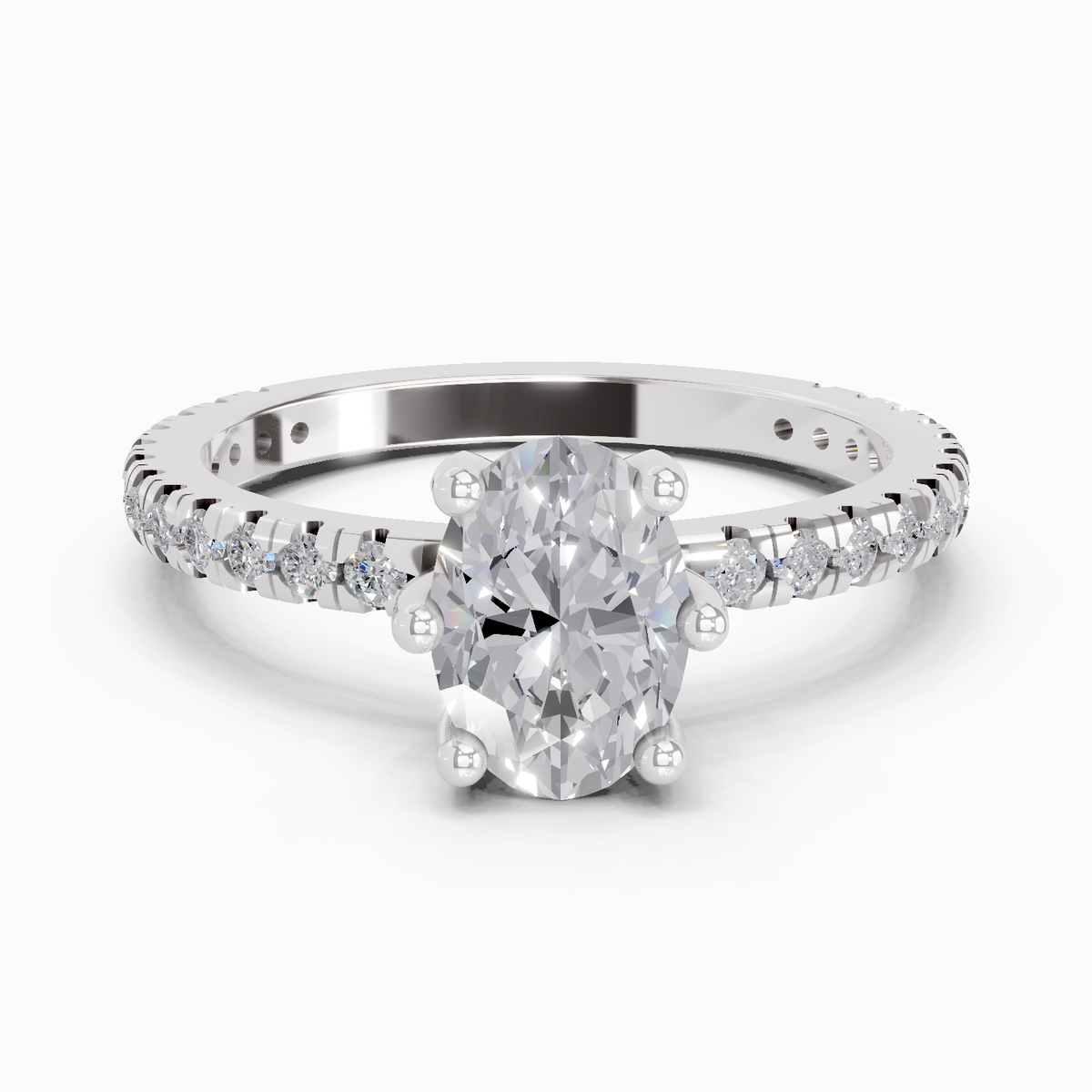 Iconic Oval Solitaire Diamond Engagement Ring