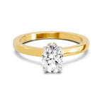 Dreamy Oval Solitaire Diamond Ring
