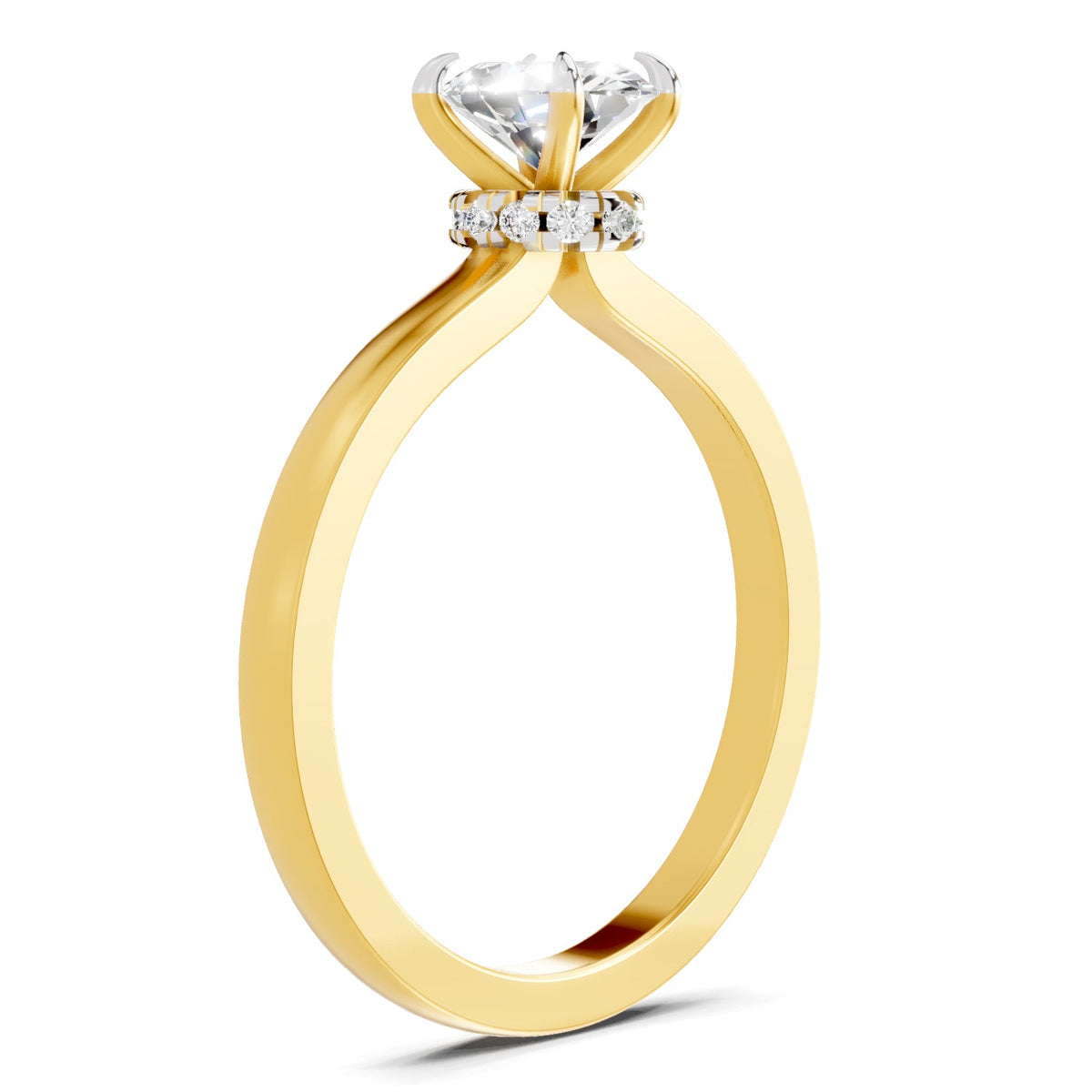 Dreamy Oval Solitaire Diamond Ring