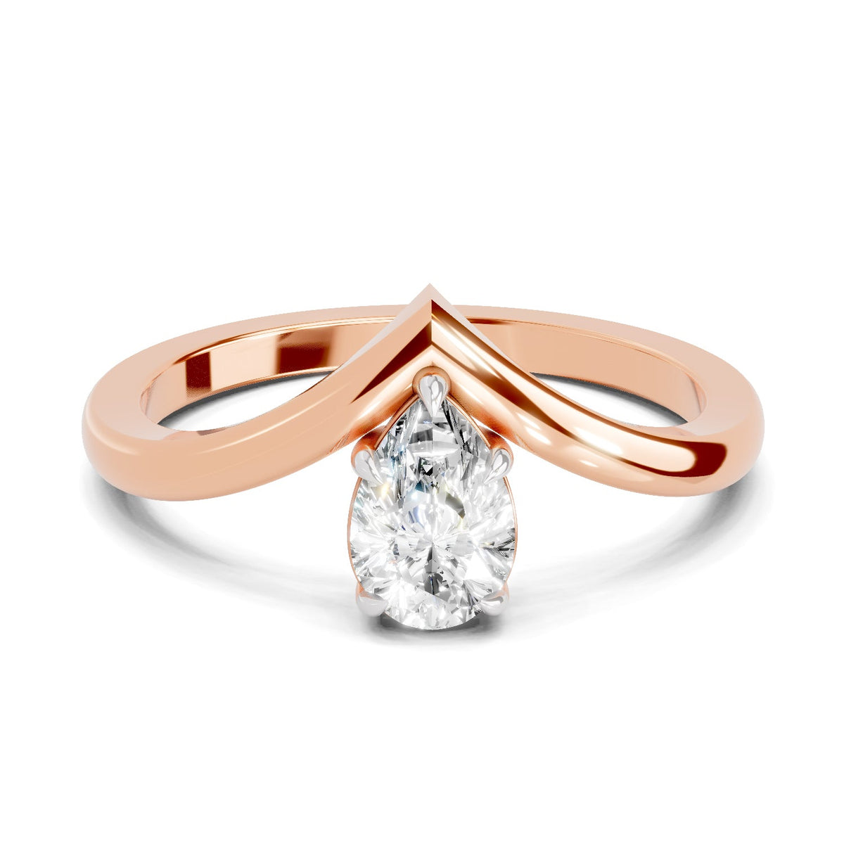 Iconic Pear Solitaire Diamond Ring