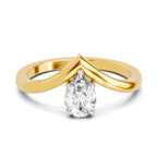 Iconic Pear Solitaire Diamond Ring