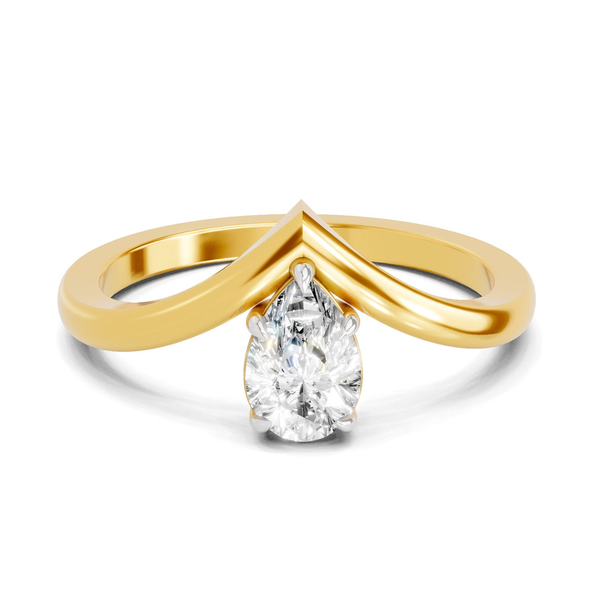 Iconic Pear Solitaire Diamond Ring