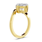 Glistening Oval Solitaire Diamond Ring