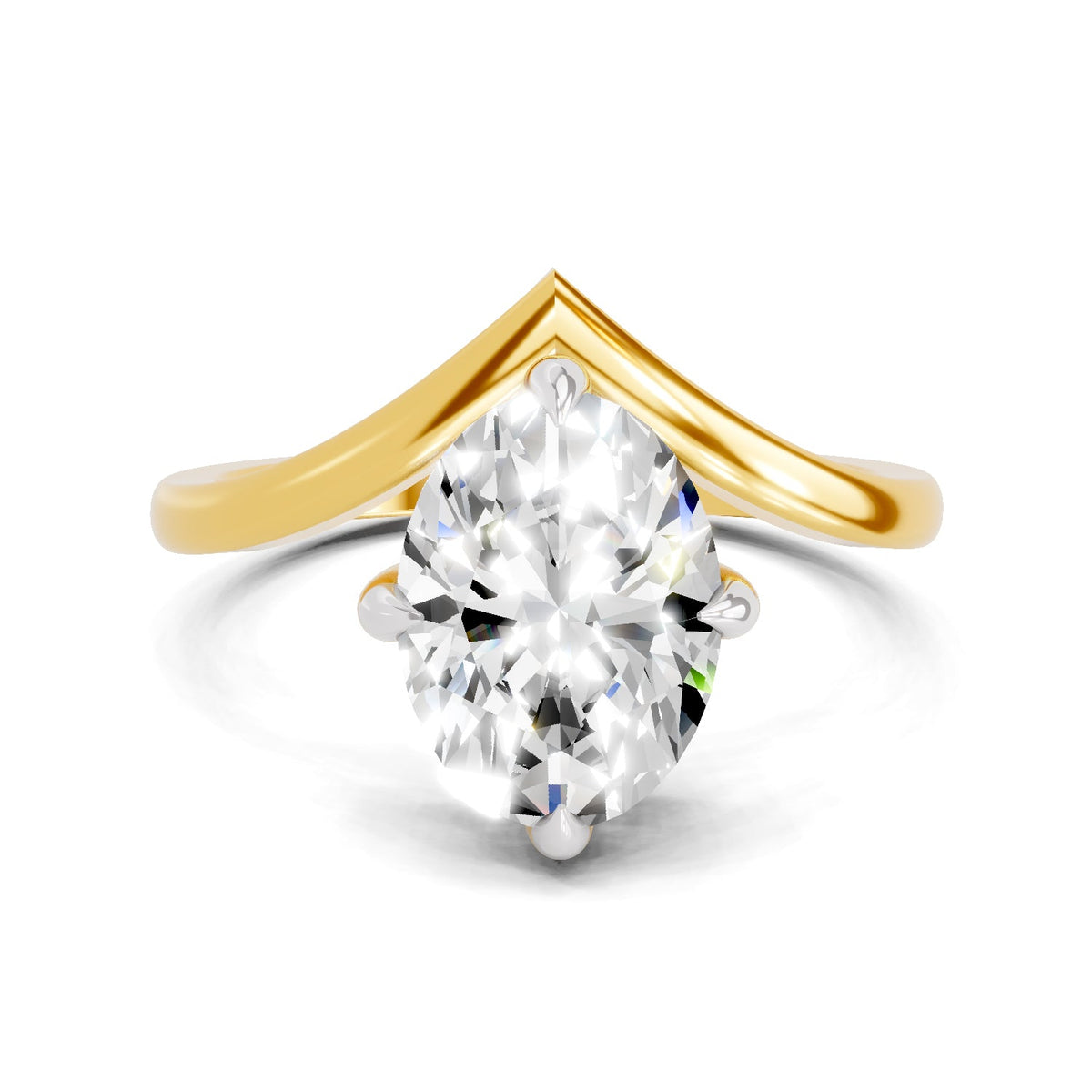 Enchanting Oval Solitaire Diamond Ring