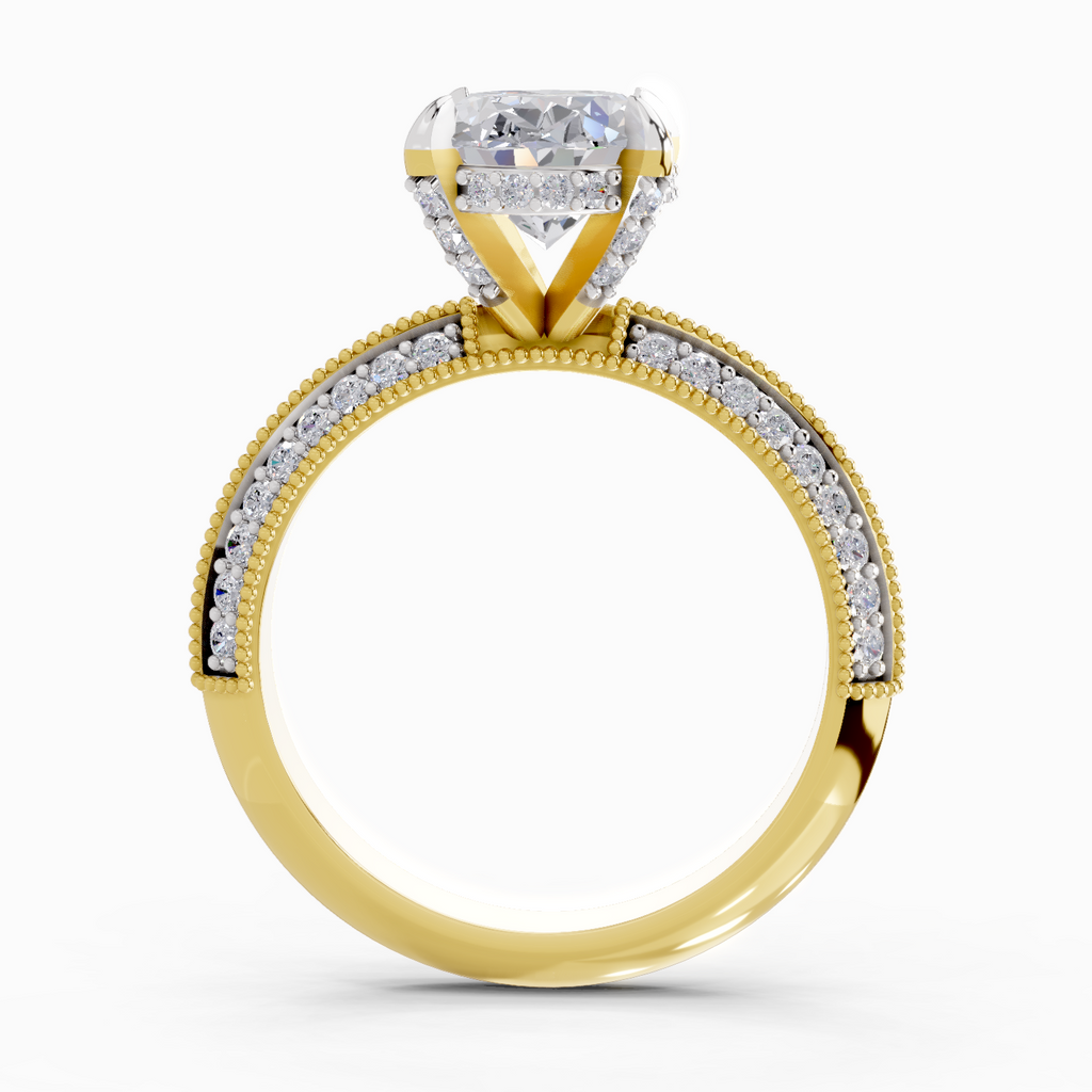 Sparkling Oval Solitaire Diamond Engagement Ring