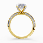 Sparkling Oval Solitaire Diamond Engagement Ring