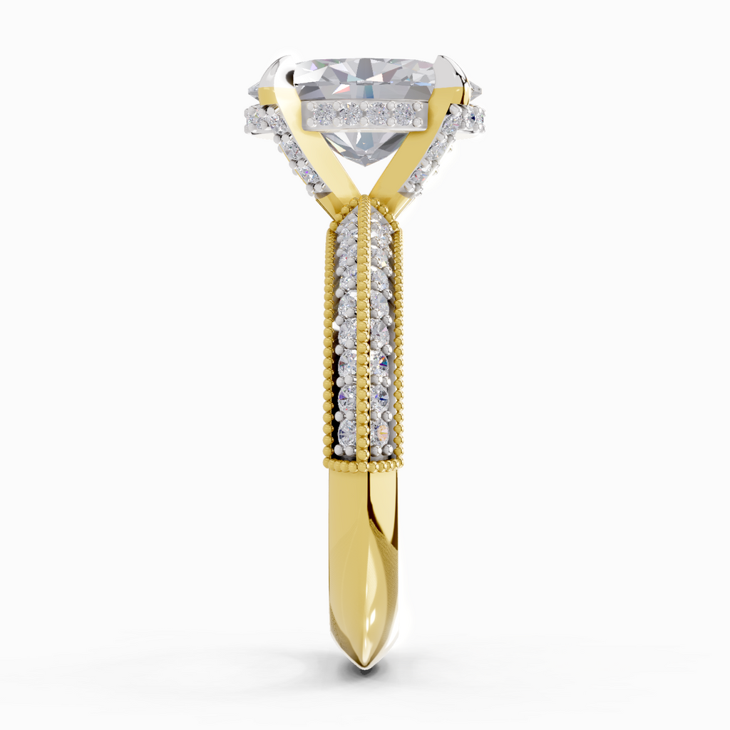 Sparkling Oval Solitaire Diamond Engagement Ring